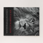 Zwart-witte Motivatie determinatie-ion art Legpuzzel (Horizontaal)