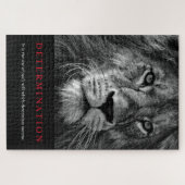 Zwart-witte Motivatie determinatie-ion art Legpuzzel (Horizontaal)