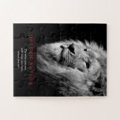 Zwart-witte Motivatie determinatie-ion art Legpuzzel (Horizontaal)