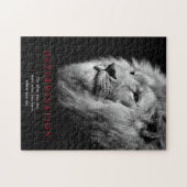 Zwart-witte Motivatie determinatie-ion art Legpuzzel (Horizontaal)