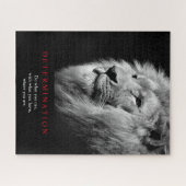 Zwart-witte Motivatie determinatie-ion art Legpuzzel (Horizontaal)