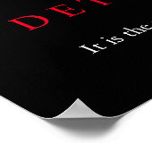 Zwart-witte Motivatie determinatie-ion art Poster (Hoek)