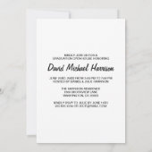 Zwart-witte Multi-Photo Graduation Party Kaart (Achterkant)