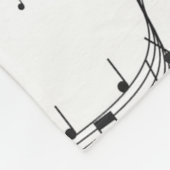 Zwart-witte muzieknoot Patroonmuzikant Fleece Deken (Hoek)