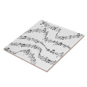 Zwart-witte muzieknoot Patroonmuzikant Tegeltje (Zijkant)