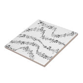 Zwart-witte muzieknoot Patroonmuzikant Tegeltje (Zijkant)