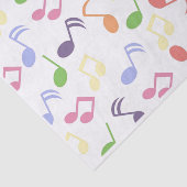 Zwart-witte muzieknoot Patroonmuzikant Tissuepapier (Detail)