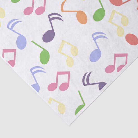 Zwart-witte muzieknoot Patroonmuzikant Tissuepapier (Detail)