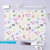 Zwart-witte muzieknoot Patroonmuzikant Tissuepapier (Craft)