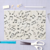 Zwart-witte muzieknoot Patroonmuzikant Tissuepapier (Craft)