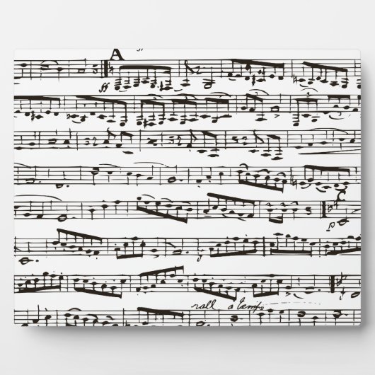 Zwart-witte muzieknoten fotoplaat (Voorkant)