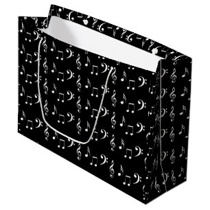 Zwart-witte muzieknoten Musicus Groot Cadeauzakje