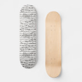 Zwart-witte muzieknoten persoonlijk skateboard (Voorkant)