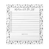 Zwart-witte Muzieknoten, speciaal aangepast om lij Notitieblok (Voorkant)