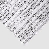 Zwart-witte muzieknoten tissuepapier (Detail)
