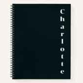 Zwart-witte naam notitieboek (Voorkant)