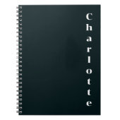 Zwart-witte naam notitieboek (Voorkant)