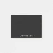 Zwart-witte naam post-it® notes (Voorkant)