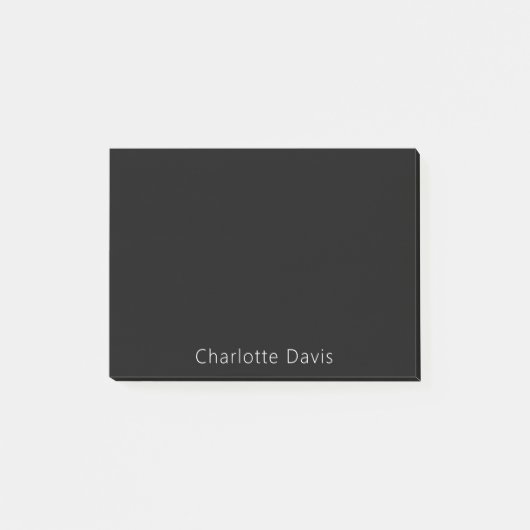Zwart-witte naam post-it® notes (Voorkant)