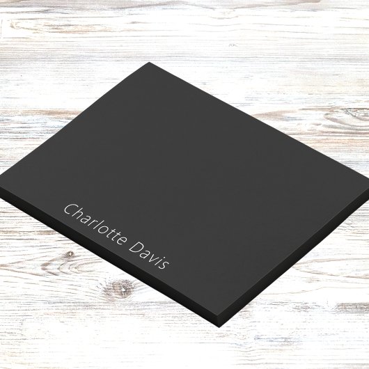 Zwart-witte naam post-it® notes