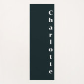 Zwart-witte naam yogamat (Voorkant)