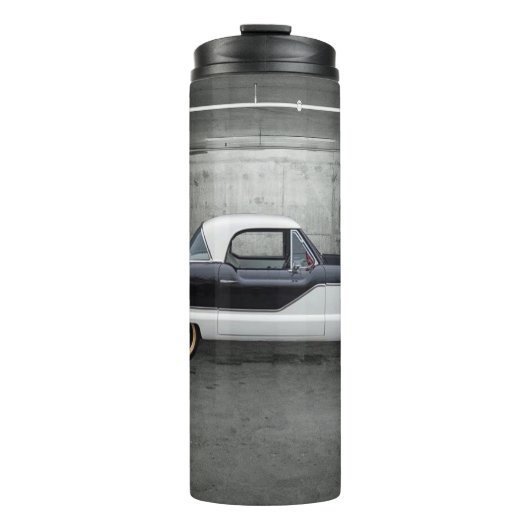 Zwart-witte Nash Metropolitan Thermosbeker (Voorkant)