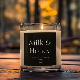 Zwart Witte Natuurlijke Kaarsenverpakking van Was Vierkante Sticker