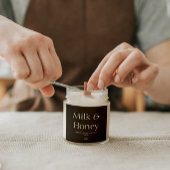 Zwart Witte Natuurlijke Wax Kaars Verpakking Vierkante Sticker