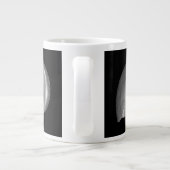 Zwart-witte Nautilus Schelp Grote Koffiekop (Achterkant)