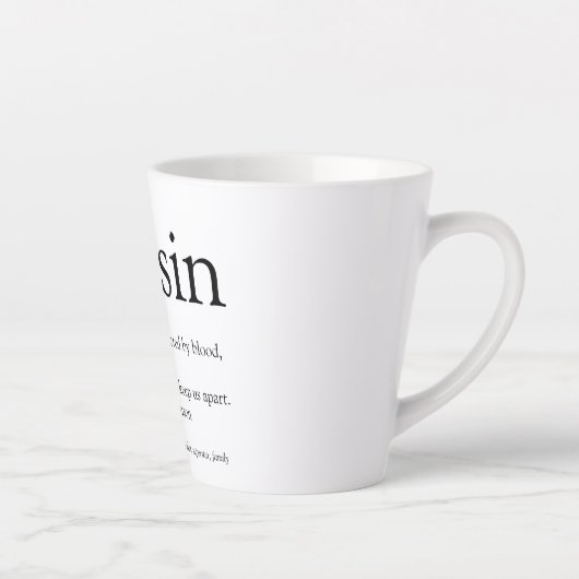 Zwart-witte neef  latte mok (Rechts)