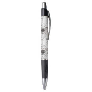 Zwart Witte Nep Kant Bloemen Pen