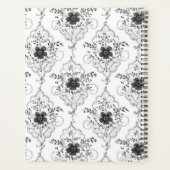 Zwart Witte Nep Kant Bloemen Planner (Achterkant)