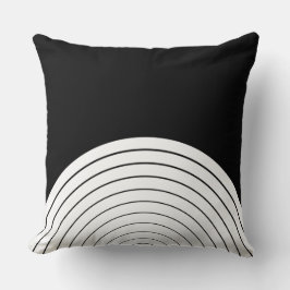 Zwart-witte nestbare geometrische zwarte cirkels kussen