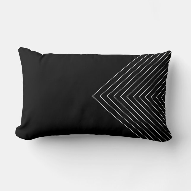 Zwart-witte nesten kussen (Voorkant)