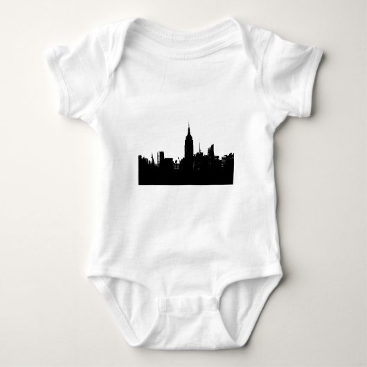 Zwart Witte New York Silhouet Romper (Voorkant)