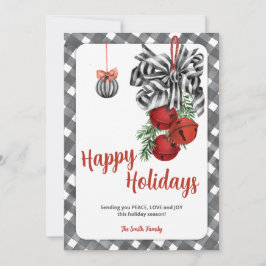 Zwart-witte Noël kerstkaart