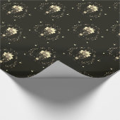 Zwart-witte notenkraker cadeaupapier (Hoek)