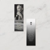 Zwart-witte oceaan Foto Memorial Bladwijzer Mini Visitekaartje (Voorkant / Achterkant)