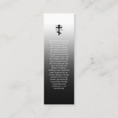 Zwart-witte oceaan Foto Memorial Bladwijzer Mini Visitekaartje (Achterkant)