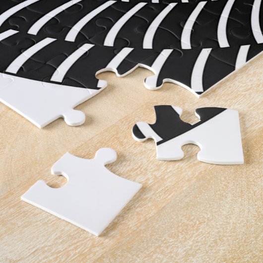 Zwart-witte ogen cirkelvormig beeld legpuzzel (Zijkant)