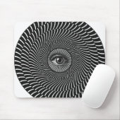 Zwart-witte ogen cirkelvormig beeld muismat (Met muis)