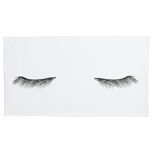 Zwart-witte ogen Slaap Mascara Lashes Kussensloop (Voorkant)