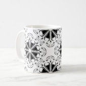 Zwart-witte oktober in het Geometrische Patroon Koffiemok (Voorkant links)