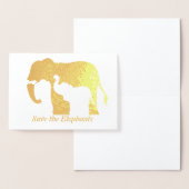 Zwart-witte olifanten folie kaarten (Display)