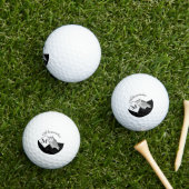 Zwart-witte olifanten Grijze monogram naam Golf Ba Golfballen (Insitu Gras)