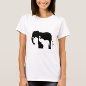 Zwart-witte olifanten t-shirt (Voorkant)