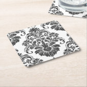 Zwart-witte Onderzetters met glitter (Schuin)