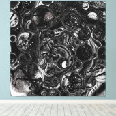 Zwart-witte oneindig canvas afdruk (Insitu (Houten vloer))