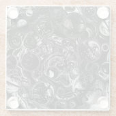 Zwart-witte oneindig glazen onderzetter (Achterkant)