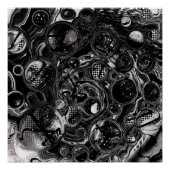 Zwart-witte oneindig perfect poster (Voorkant)